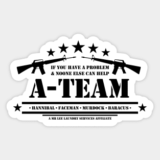 A-Team Crest (black) Sticker